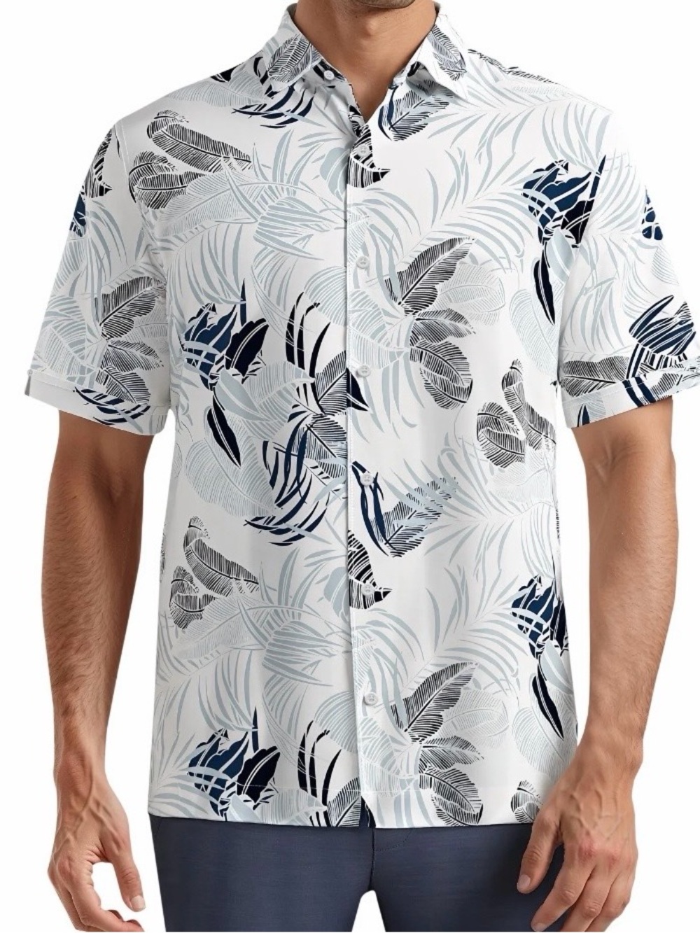Cafe Luna Tropical Woven Shirt Size Xl